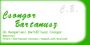 csongor bartanusz business card